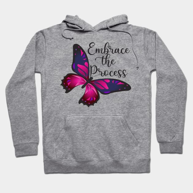 Embrace The Process Butterflies Gift - Cute Butterfly Hoodie by Animal Specials